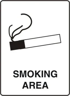 PROHIBITION - SMOKING AREA – Part No. P 524